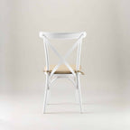 White crossback chair – tie on seat pad