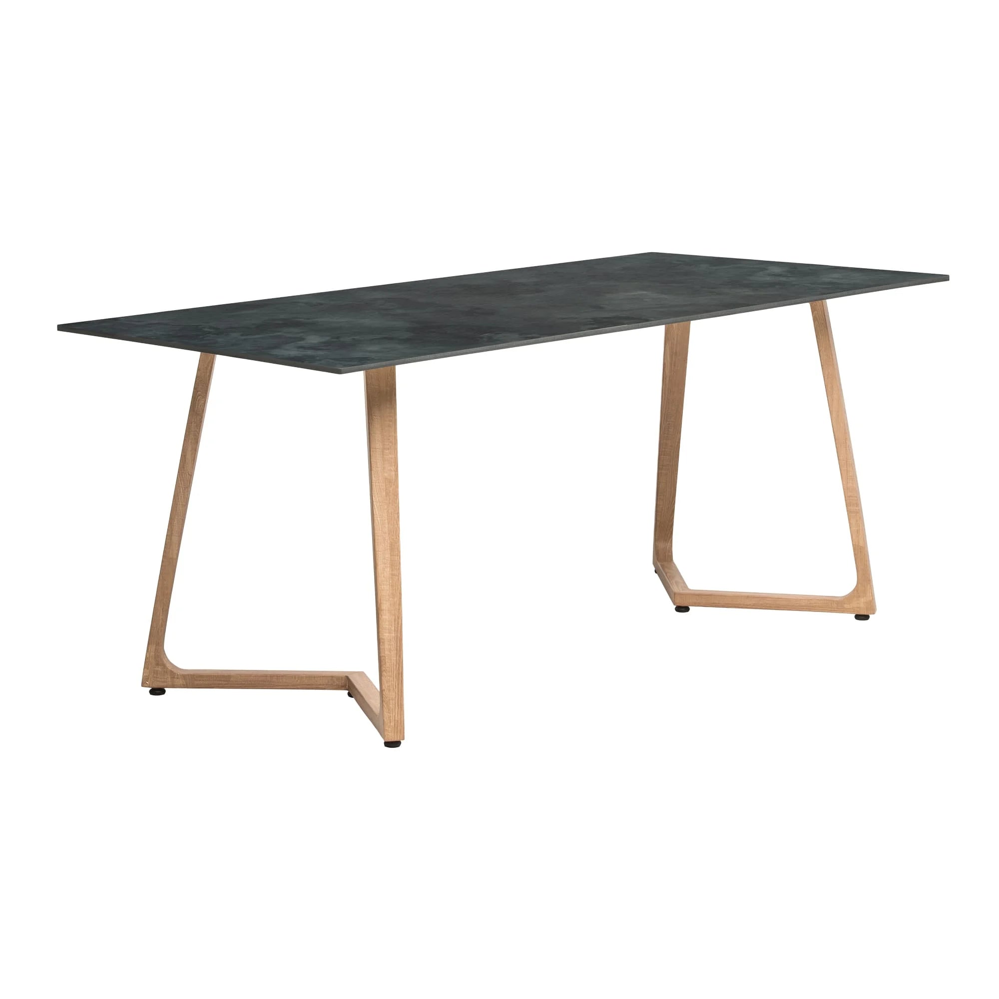 Wings Dining Table 180x80cm Oak Italian Stone Hpl Table Top
