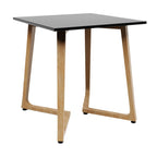 Wings Dining Table 70x70cm Oak Black Mfc Table Top