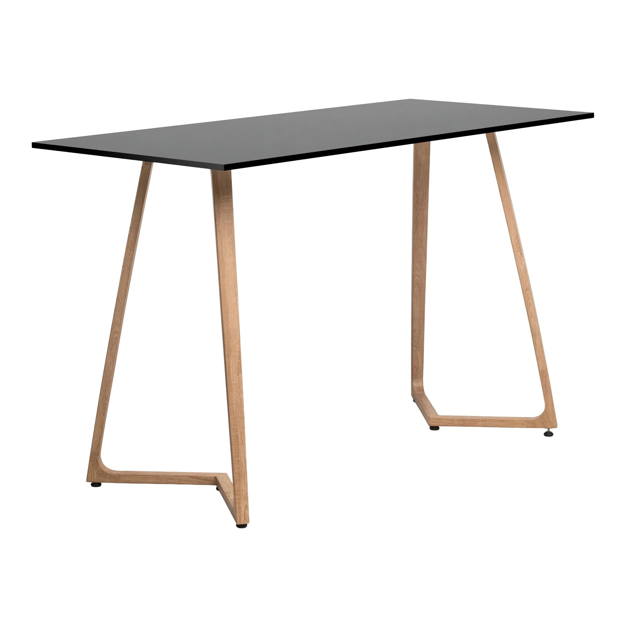 Wings Poseur Table 180x80cm Oak Black Mfc Table Top