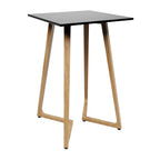 Wings Poseur Table 70x70cm Oak Black Mfc Table Top