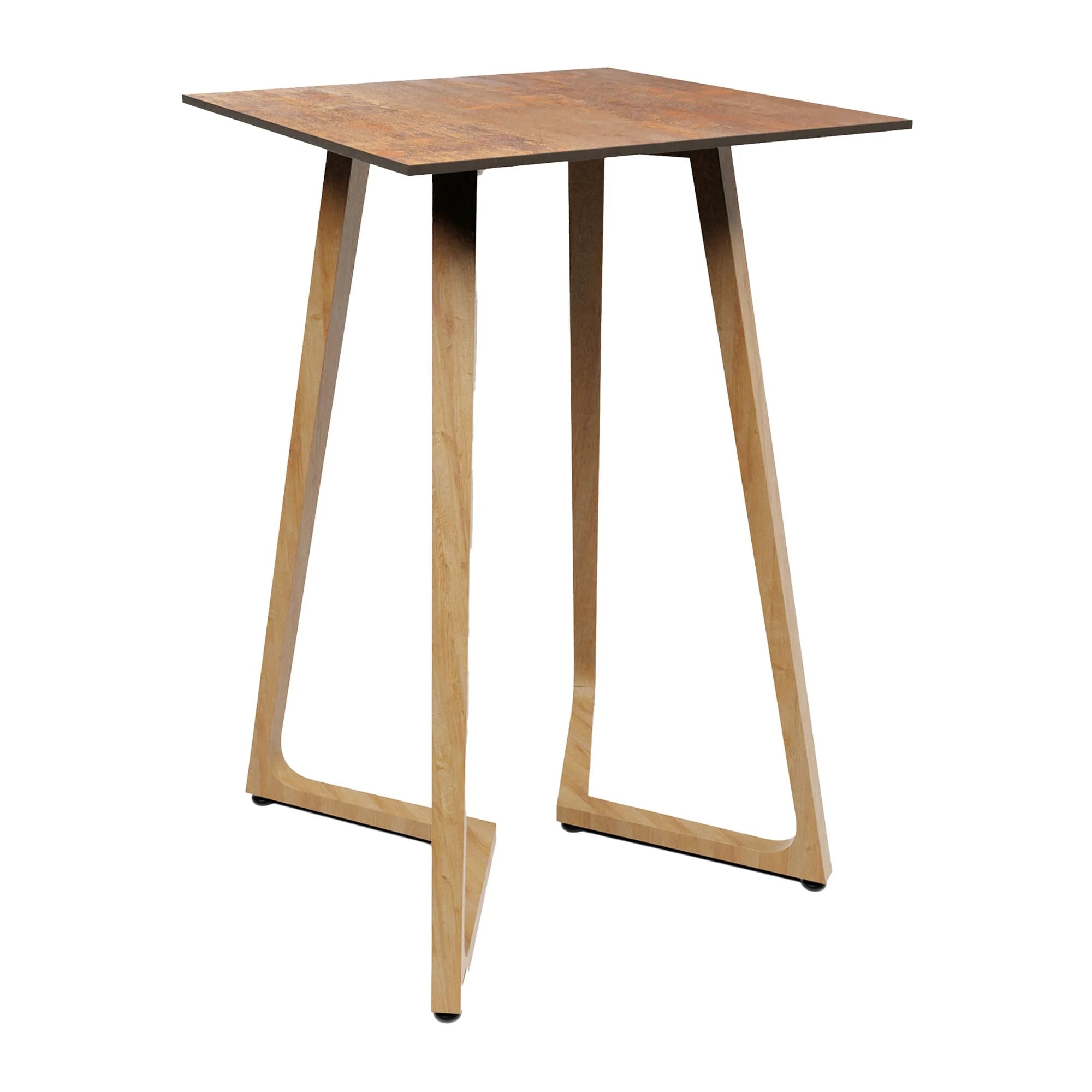 Wings Poseur Table - Oak - 70x70cm - 12mm HPL Table Top