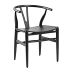 Wishbone Style Armchair Satin Black