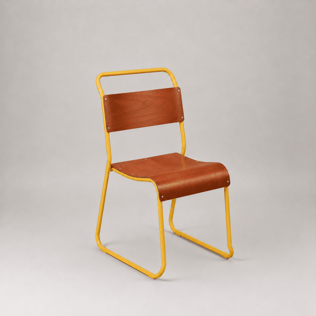 Retro canteen chair – Yellow
