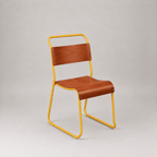 Retro canteen chair – Yellow