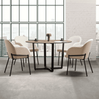 Zap Westbury Armchair Bourne Dining Height Table Vintage Copper Insitu Square