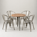 Paris cafe chair with arms – Gunmetal